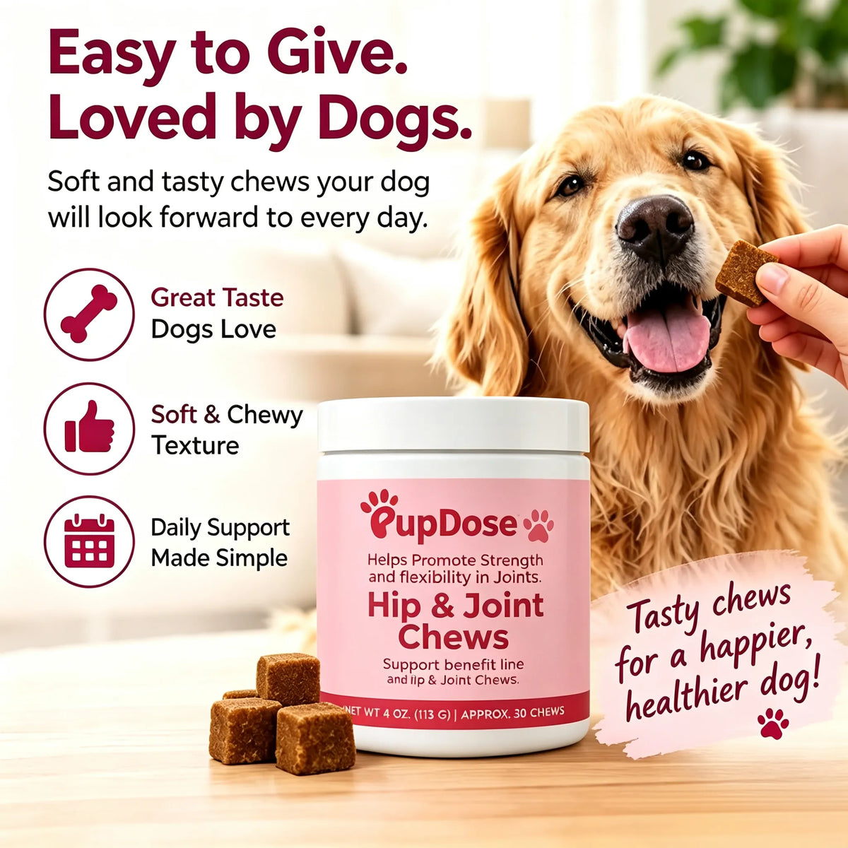 Hip & Joint Chews — Inflammation Relief & Long-Term Mobility for Dogs